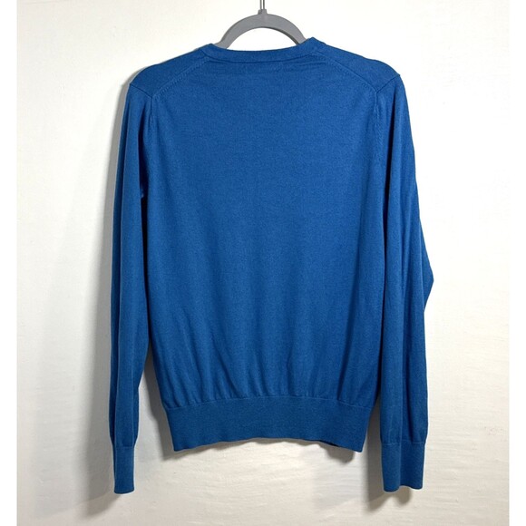 Banana Republic Luxury Blend Men's Blue V Neck Sweater Silk Cashmere Blend Small - Picture 2 of 6